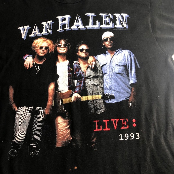 Vintage 1993 Van Halen Graphic Band Tee Shirt - Picture 4 of 8